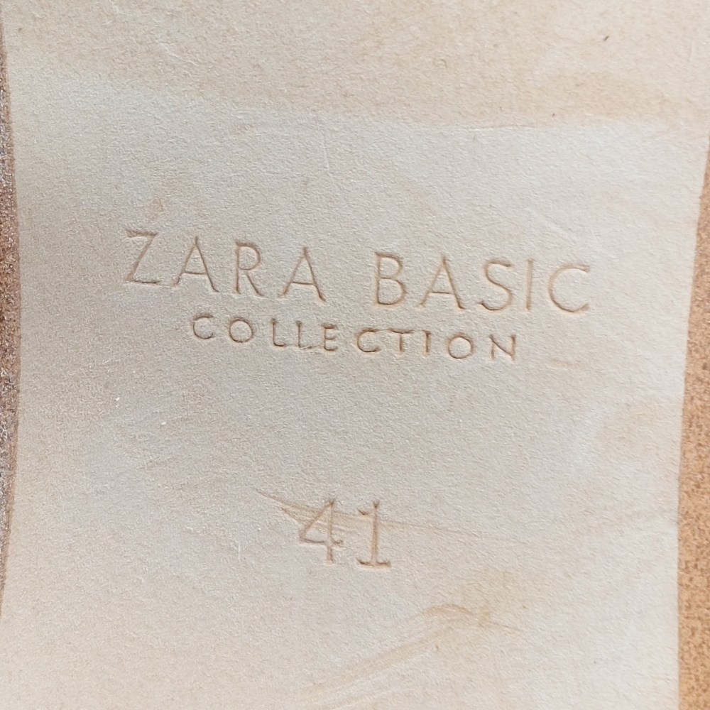 Zara Basic Collection Faux Suede Lace Up Heels F1030 - Picture 11 of 13